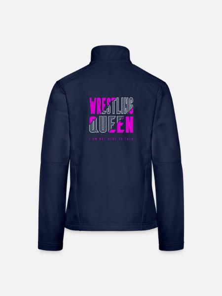 Wrestling Königin - Frauen Softshelljacke - Navy - Hinten