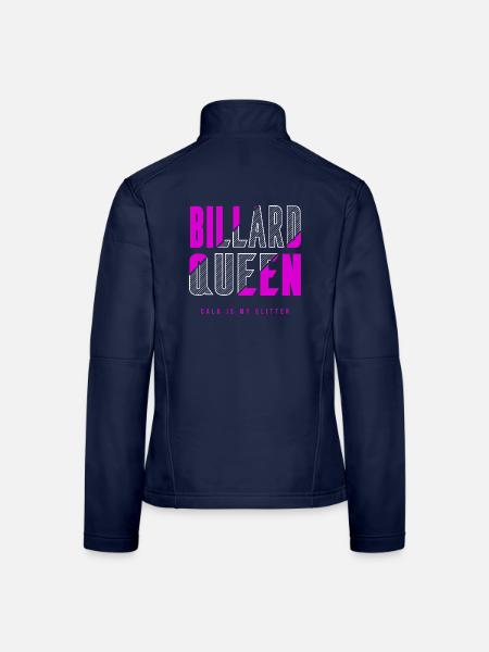 Billard Königin - Frauen Softshelljacke - Navy - Hinten