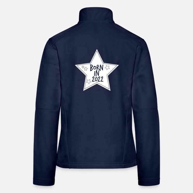 Born in 2022 star - Women's Softshell Jacket - navy