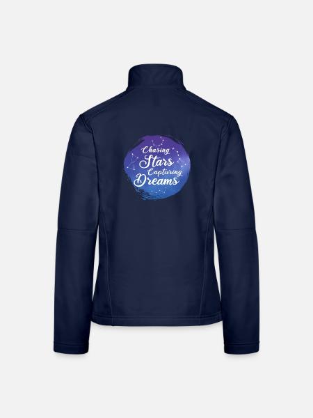 Sterne jagen Träume fangen - Frauen Softshelljacke - Navy