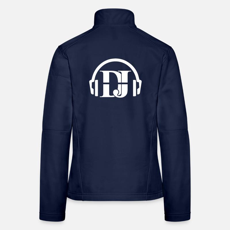 DJ Techno Design Kopfhörer und DJ Frauen Softshelljacke