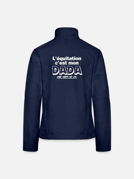 équitation, cheval, centre équestre - Veste en tissu softshell Femme - bleu marine - Dos