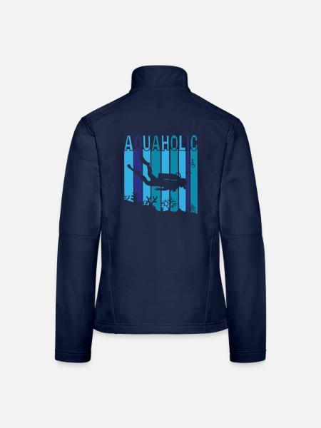 Aquaholic - Frauen Softshelljacke - Navy - Hinten
