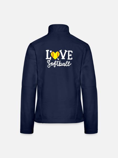 Softball-Spieler Softball - Frauen Softshelljacke - Navy - Hinten