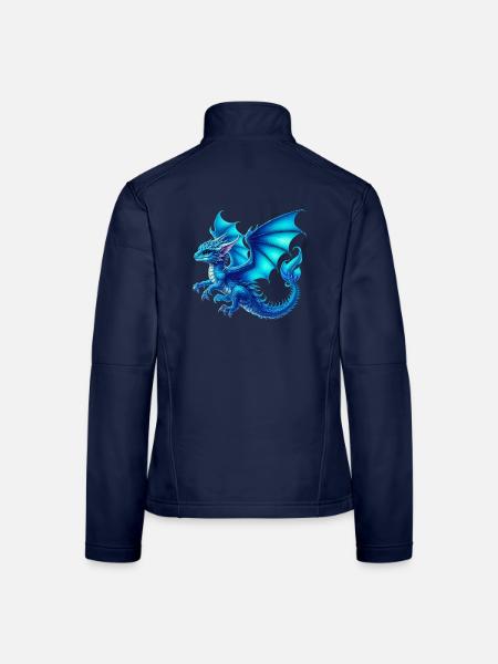 Drache - Frauen Softshelljacke - Navy