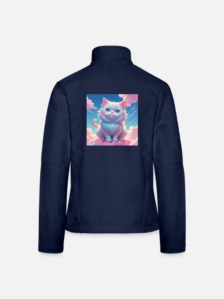 Kätzchen - Frauen Softshelljacke - Navy - Hinten