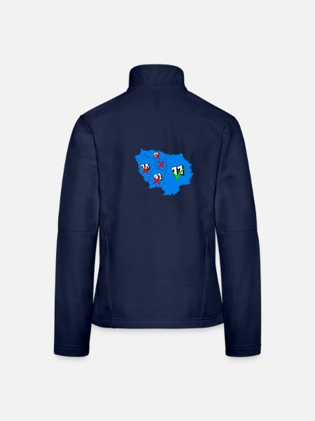 Ile de France Region - Frauen Softshelljacke - Navy - Hinten