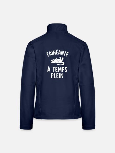 FAINÉANTE à temps plein - Veste en tissu softshell Femme - bleu marine - Dos