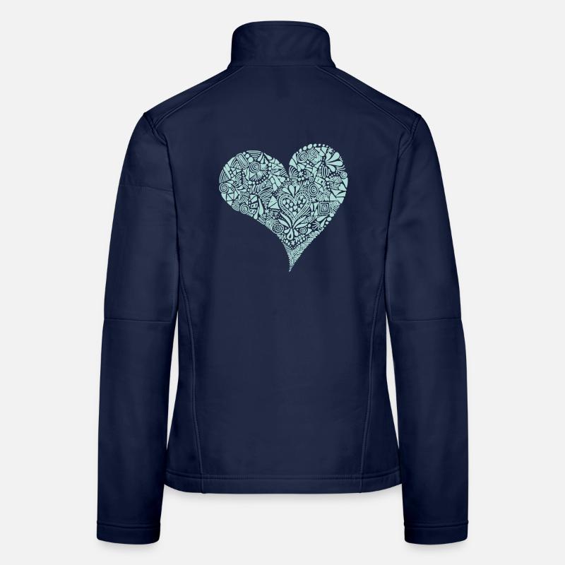 Herz - Valentinstag - Geschenk - Retro Frauen Softshelljacke
