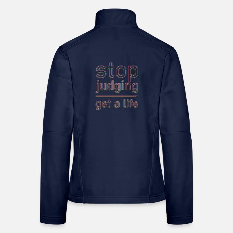 stop judging - Frauen Softshelljacke - Navy