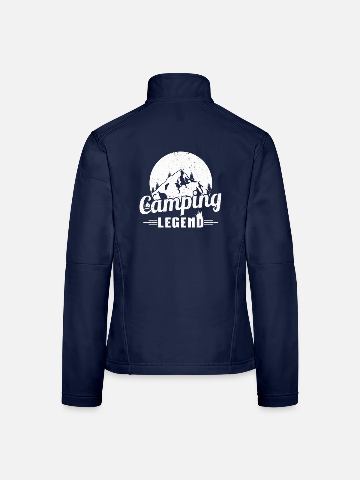 Mountain Camping Legend Design - Women's Softshell Jacket - navy - Back