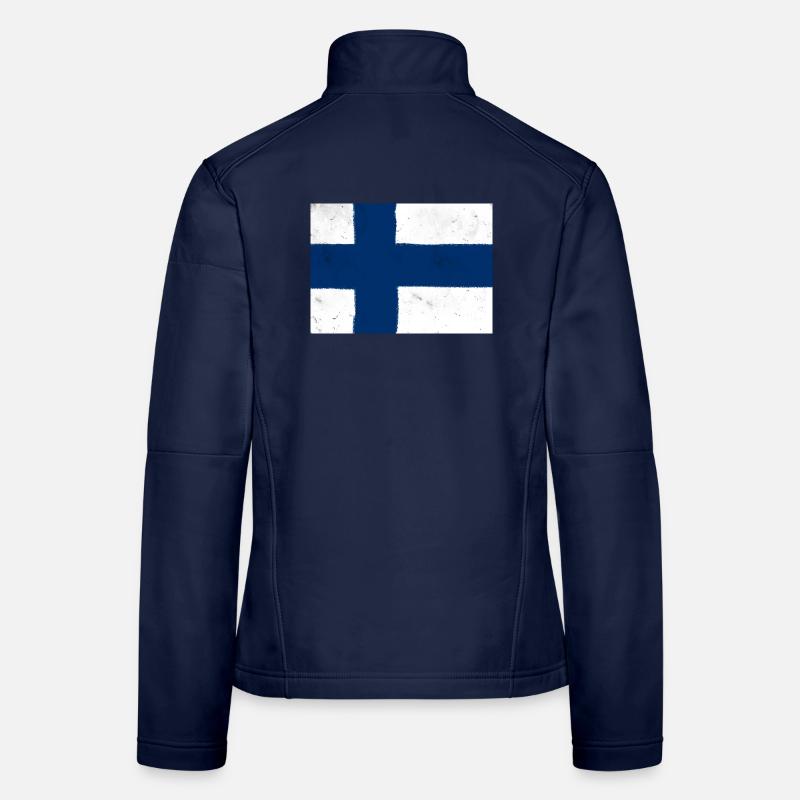 Drapeau de la Finlande – simplicité scandinave Veste en tissu softshell Femme