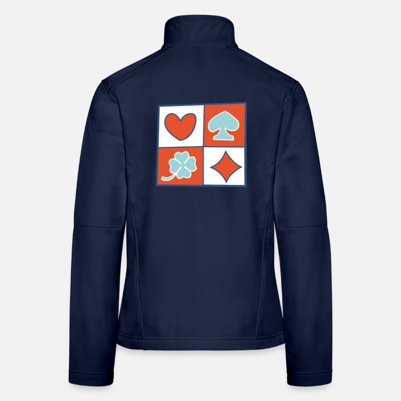 Checkerboard 2 von helfspawn - Frauen Softshelljacke - Navy