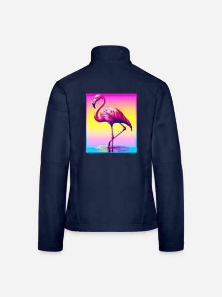 Flamingo - Frauen Softshelljacke - Navy - Hinten