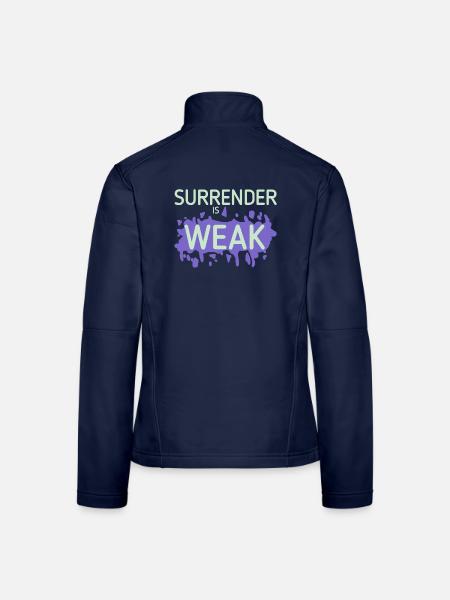 Hingabe ist schwach splash  - Frauen Softshelljacke - Navy - Hinten