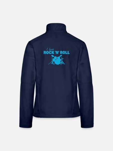 ROCK `N` ROLL - Frauen Softshelljacke - Navy - Hinten
