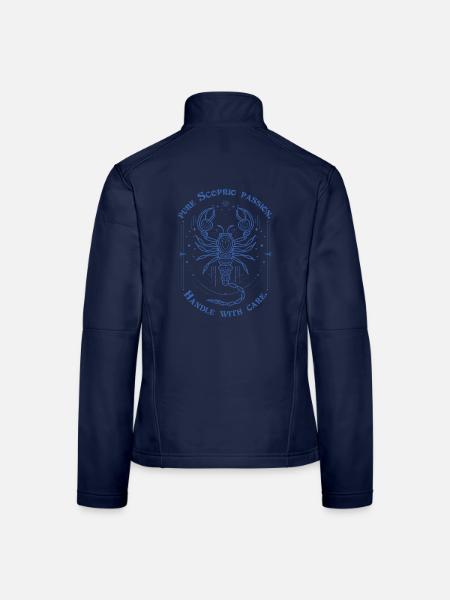 Skorpion Leidenschaft Sternzeichen Geschenk Astrologie Kunst - Frauen Softshelljacke - Navy