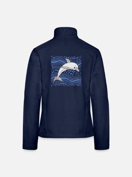 Delfin - Frauen Softshelljacke - Navy - Hinten
