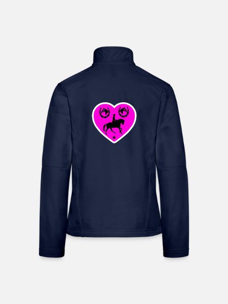 Pferde - Frauen Softshelljacke - Navy