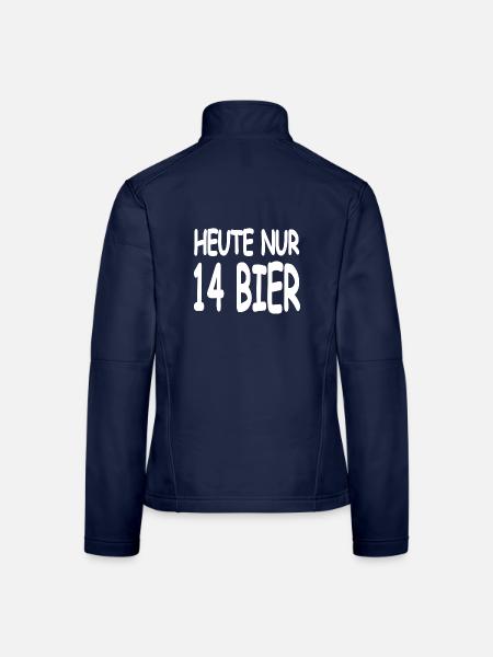 Bier - Frauen Softshelljacke - Navy - Hinten