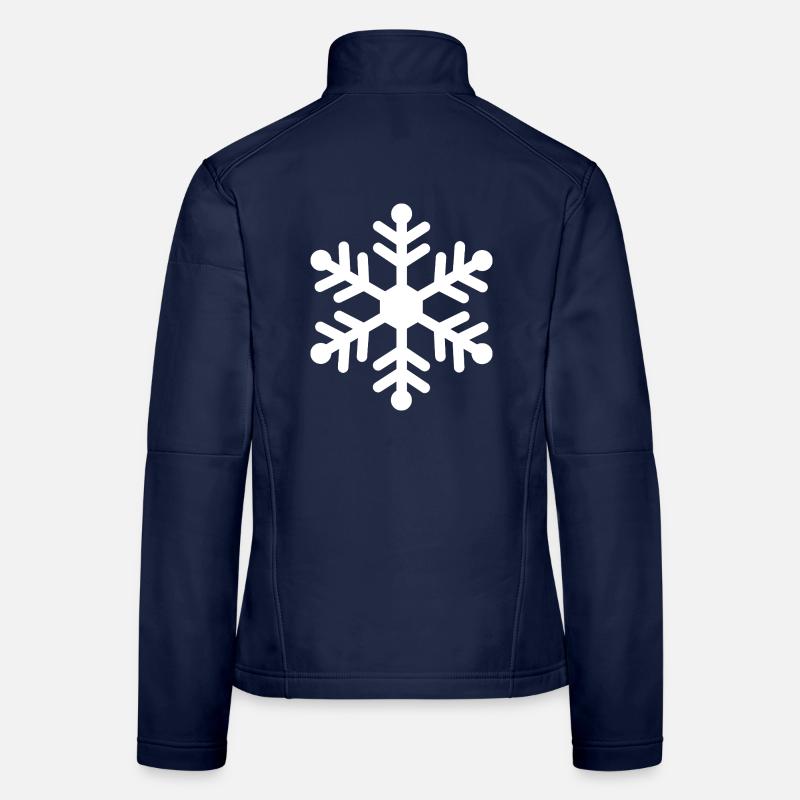 Winter-Schneeflocken-Silhouette Frauen Softshelljacke