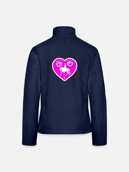Pferde - Frauen Softshelljacke - Navy