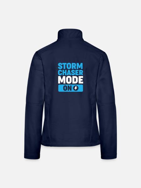 Sturm Tornado Meteorologie Meteorologe - Frauen Softshelljacke - Navy - Hinten