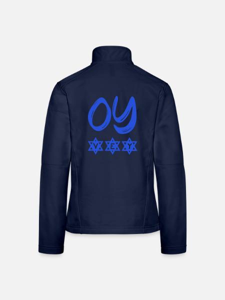 OY VEY funny Yiddish and Jewish sayings David Star - Frauen Softshelljacke - Navy