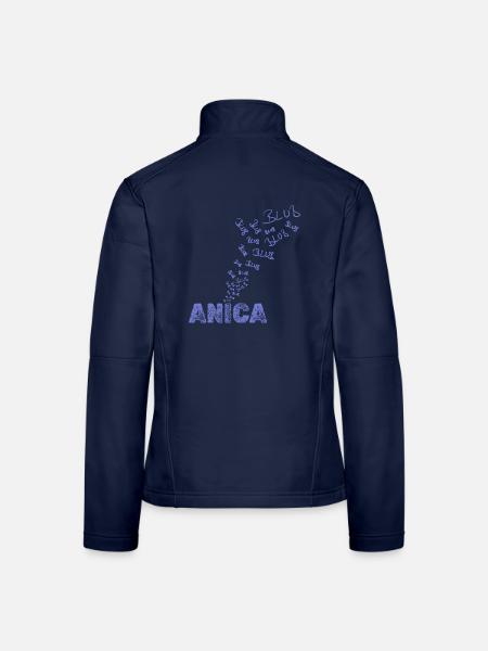 Anica als Segeln - Frauen Softshelljacke - Navy - Hinten