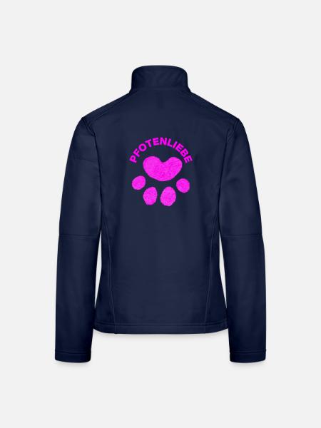 PFOTENLIEBE! TIERLIEBE PETLOVE HUNDELIEBE CATLOVER - Frauen Softshelljacke - Navy - Hinten