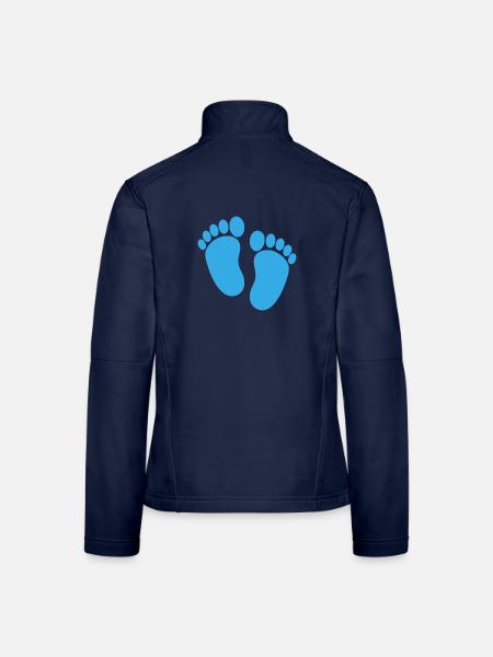 Babyfüße - Frauen Softshelljacke - Navy - Hinten