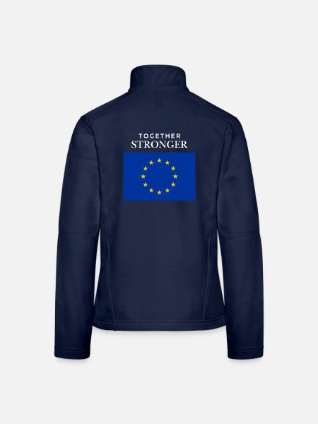 Zusammen stärker EU Flagge - Frauen Softshelljacke - Navy