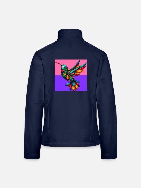 Kolibri - Frauen Softshelljacke - Navy - Hinten