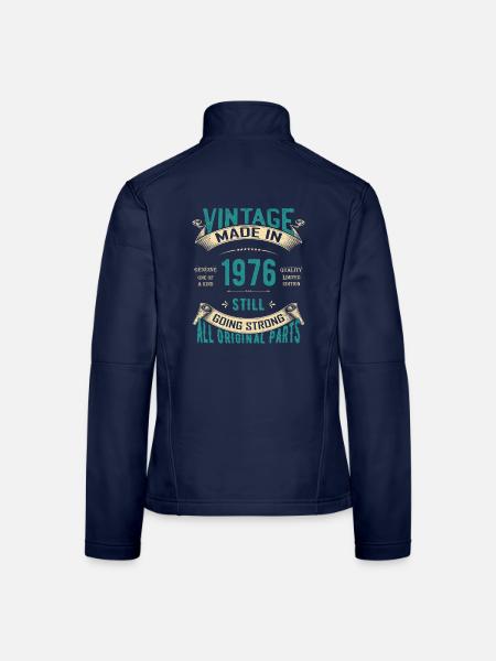Vintage 1976 läuft immer noch stark - Frauen Softshelljacke - Navy