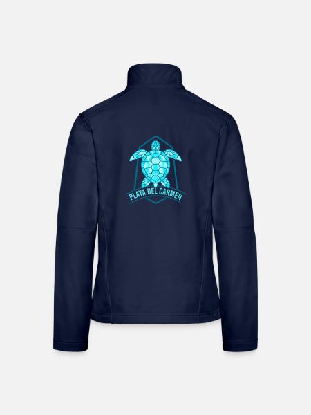 Playa Del Carmen Retro Spring Break Cruise Vibes - Frauen Softshelljacke - Navy - Hinten
