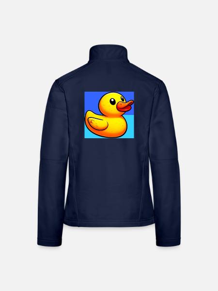 Ente Ente Ente Ente Ente - Frauen Softshelljacke - Navy - Hinten