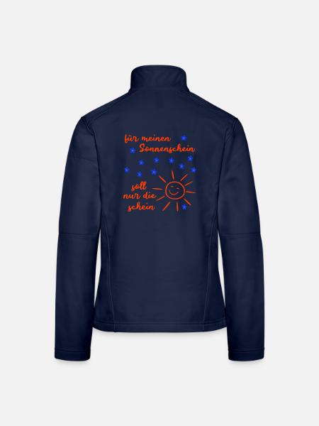 Sonnenschein  - Frauen Softshelljacke - Navy - Hinten