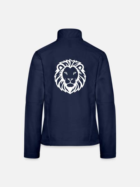 Lion Blanc Lion Head Gift Cat Lover - Veste en tissu softshell Femme - bleu marine - Dos