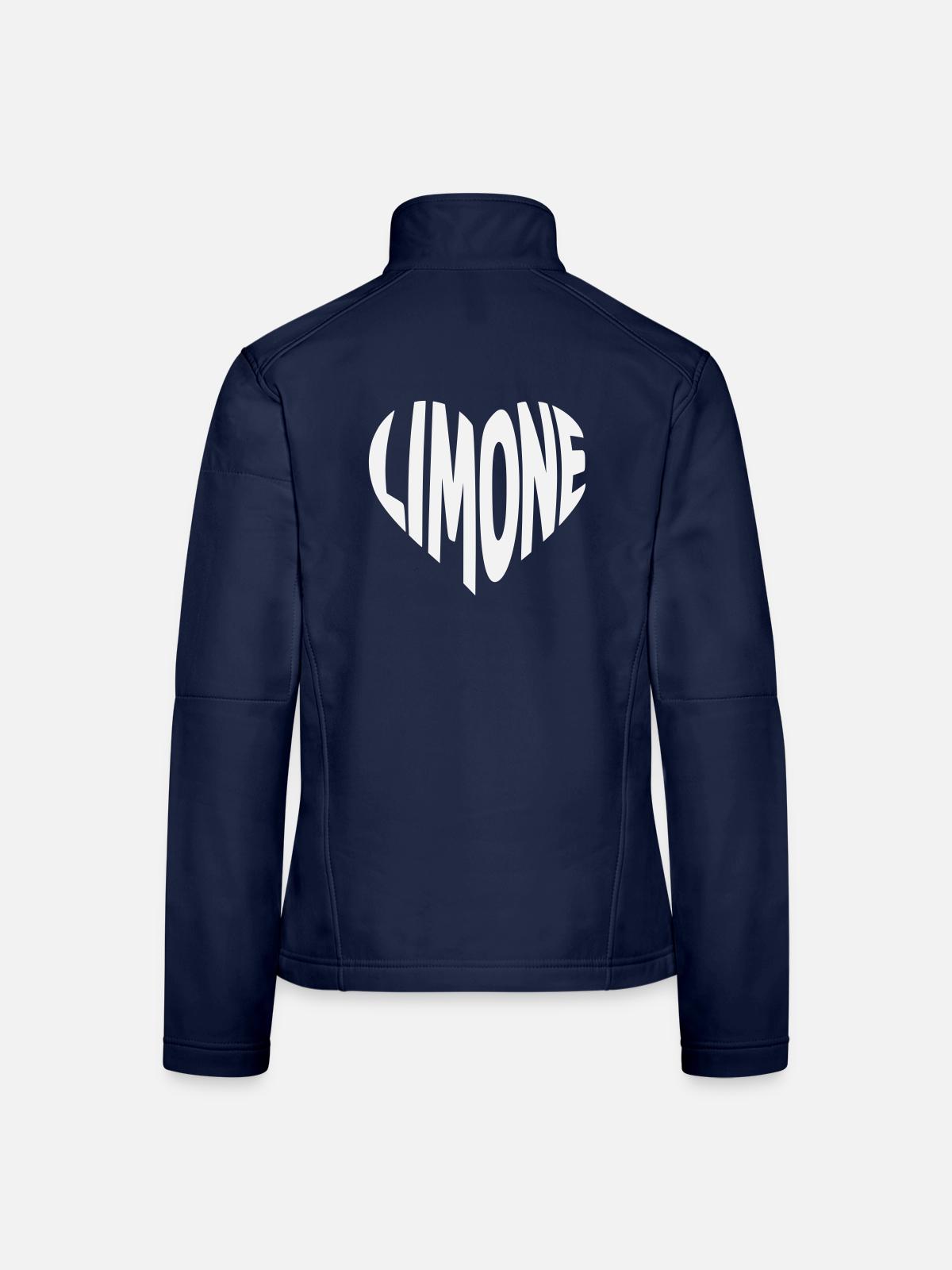 Lime Heart Design - Women's Softshell Jacket - navy - Back