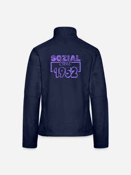 Sozial 1952 - Frauen Softshelljacke - Navy - Hinten