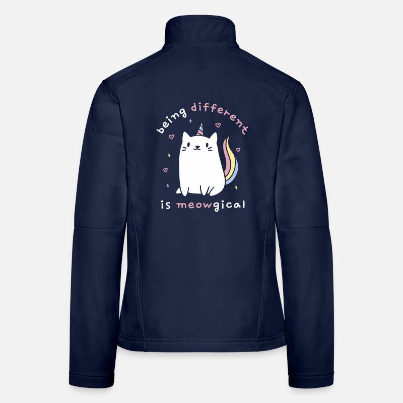 Être différent, c’est miaougique Veste en tissu softshell Femme