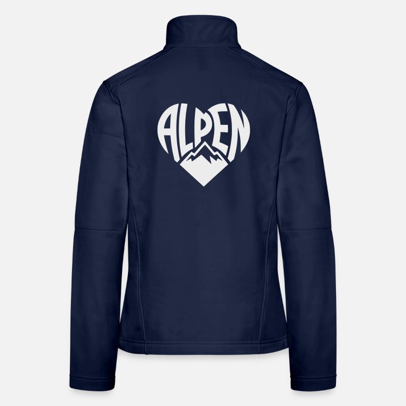 Alpen HerzTypo  Frauen Softshelljacke