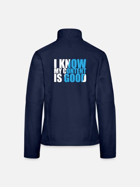 Content Creator Vlogger Online Streamer Influencer - Frauen Softshelljacke - Navy - Hinten