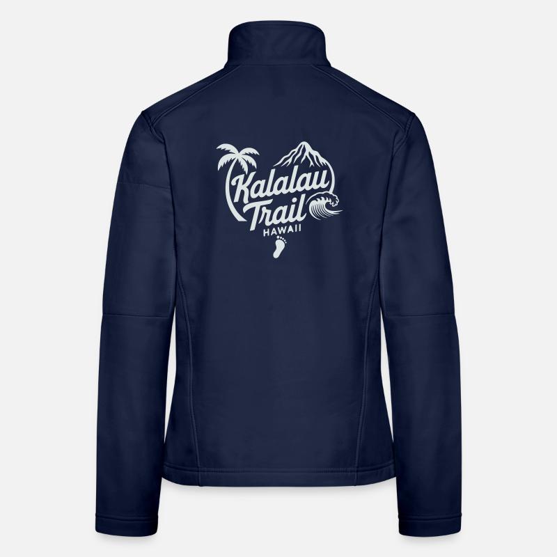 Motif du sentier Kalalau Hawaii - Couleur de design variable Veste en tissu softshell Femme
