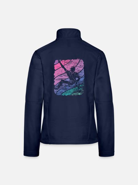 Boulderer Boulder Bouldern - Frauen Softshelljacke - Navy - Hinten