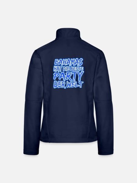 Urlaub Bahamas - Frauen Softshelljacke - Navy - Hinten