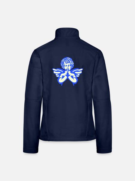 Engel Figur Flügeln - Frauen Softshelljacke - Navy - Hinten