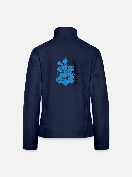 public soundsystem - Frauen Softshelljacke - Navy - Hinten