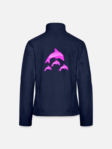 Delfine - Frauen Softshelljacke - Navy - Hinten