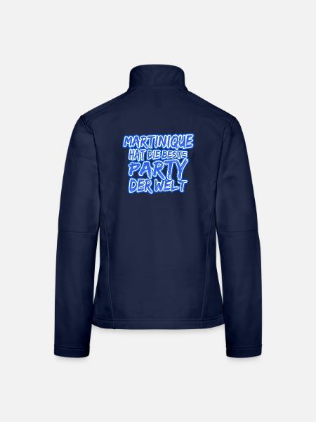 Urlaub Martinique - Frauen Softshelljacke - Navy - Hinten
